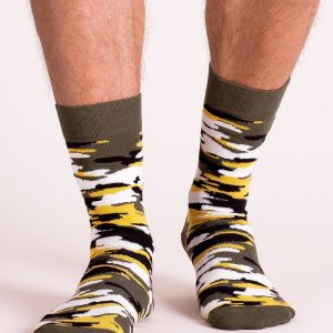 Khaki men's camouflage socks