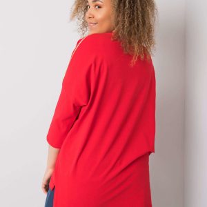 Red cotton blouse Alissa