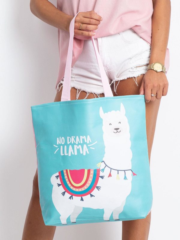 Mint Pink Printed Bag