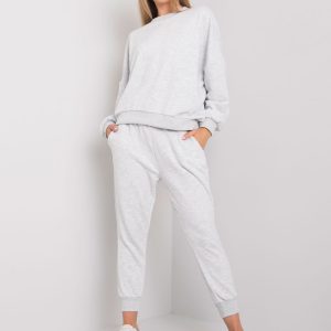 Grey melange sweatsuit set Amandine