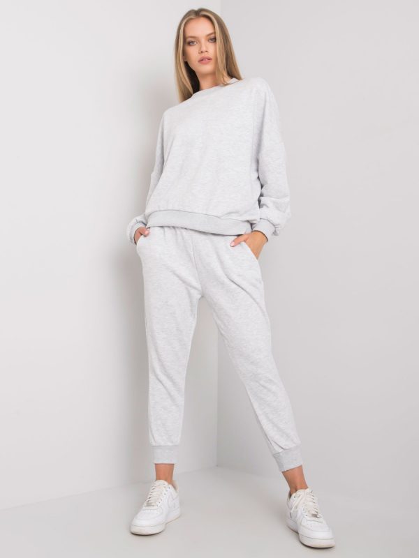 Grey melange sweatsuit set Amandine