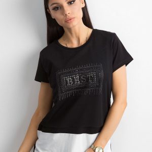 Black Asymmetrical T-Shirt