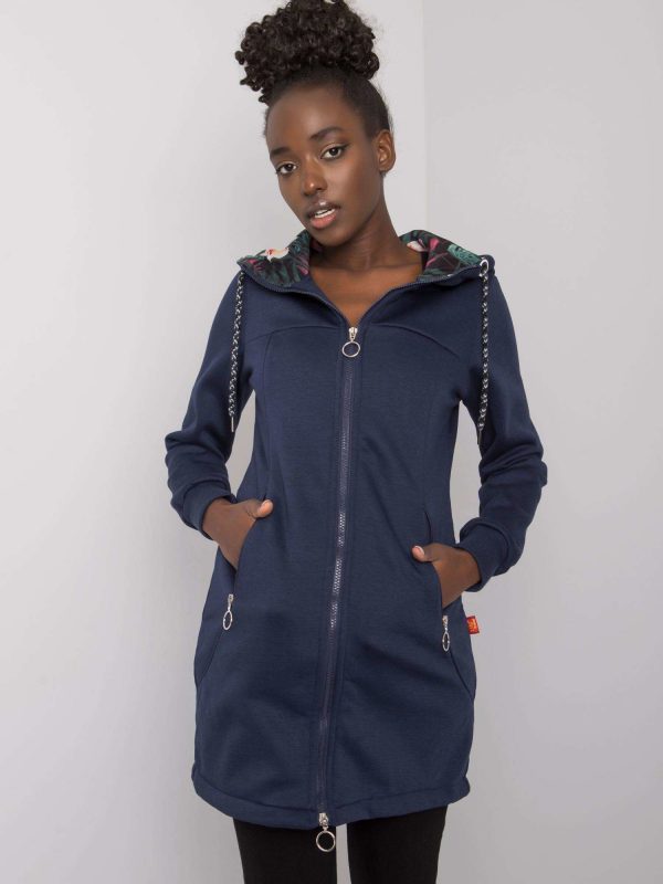 Navy blue padded Sandee hoodie