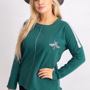 Dark green plus size sweatshirt Backstage