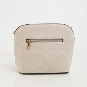 Beige women's handbag made of eco-leather