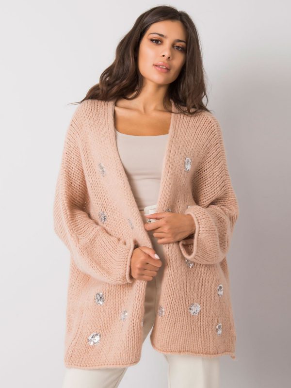 Pale pink cardigan with Pollina OCH BELLA