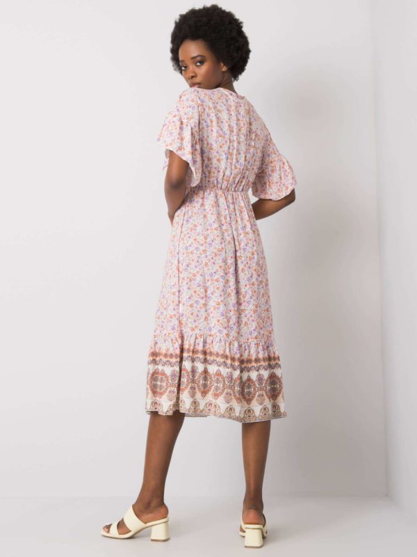 Beige patterned dress Selkie