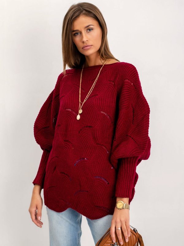 Burgundy sweater Poncho