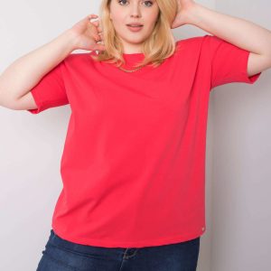 Coral t-shirt plus size Gaia