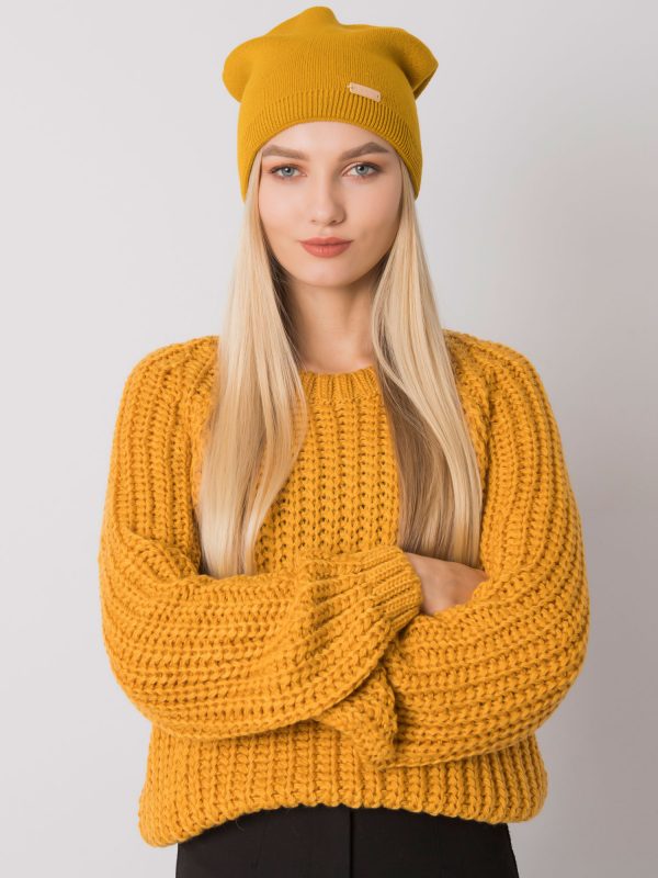 Mustard beanie cap RUE PARIS