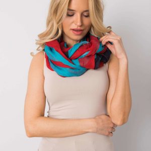 Red-blue wrap with print