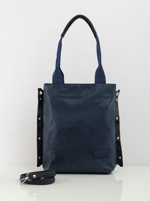 Dark Blue Eco Leather Ladies Bag