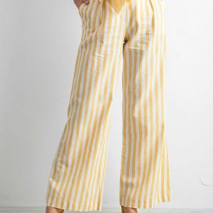 BY O LA LA Yellow striped pants