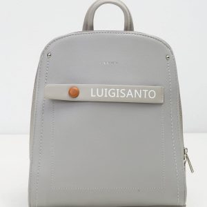 Light Grey Elegant Eco Leather Backpack