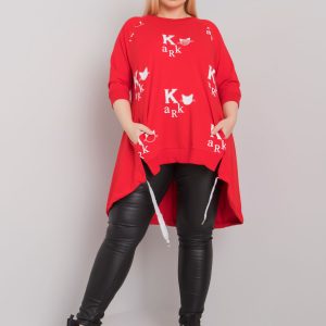 Red tunic plus size with Dashay prints