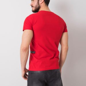 Red T-shirt for men cotton Marshall