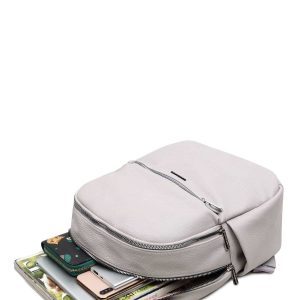 Grey backpack made of eco-leather LUIGISANTO