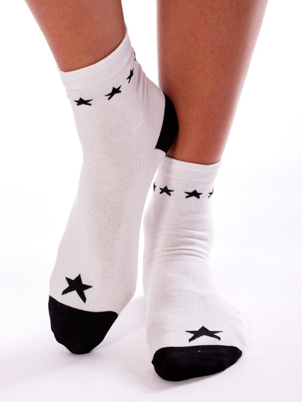 Socks in stars white 3-pack