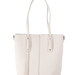 Light Beige Urban Eco Leather Shoulder Bag