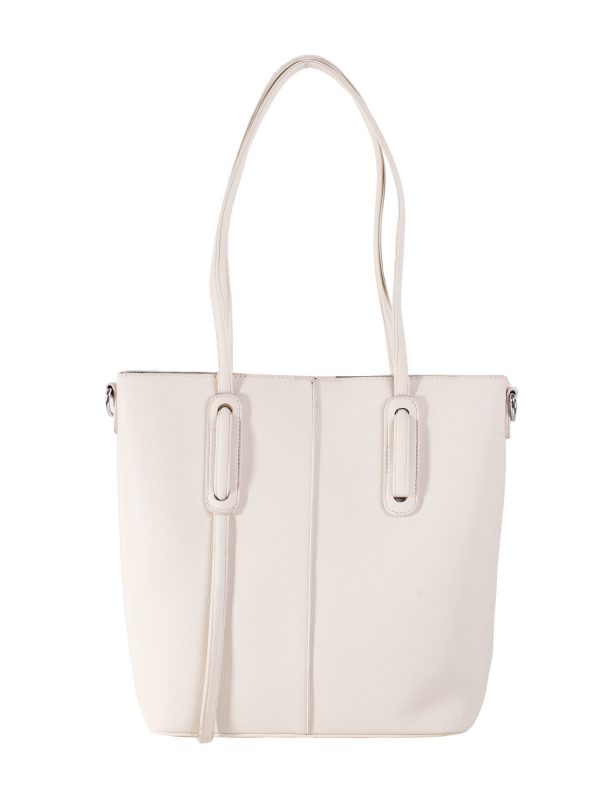 Light Beige Urban Eco Leather Shoulder Bag