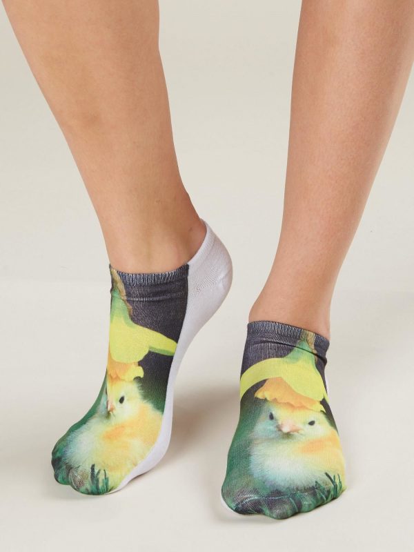 Animal Motif Footer Socks