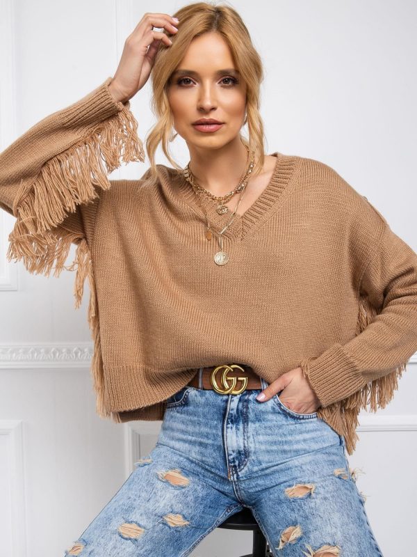 BY O LA LA Light brown Helen sweater