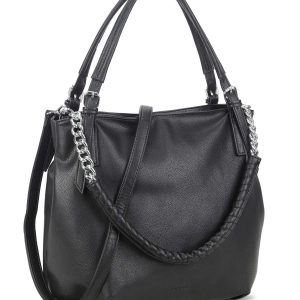 Black bag with decorative handle LUIGISANTO