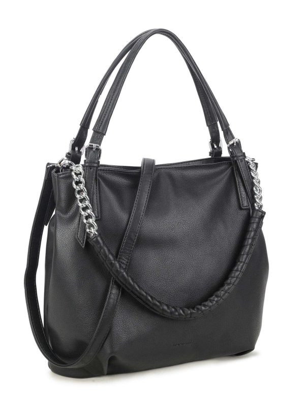 Black bag with decorative handle LUIGISANTO