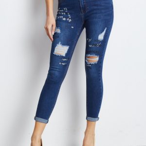 Dark Blue Crossline Jeans