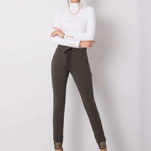 Dark khaki pants Giulianna