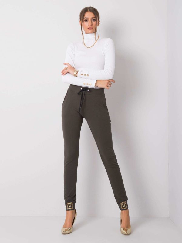 Dark khaki pants Giulianna