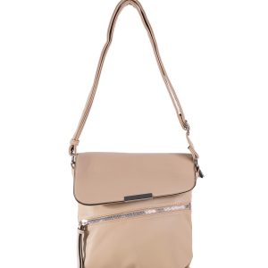 Dark Beige Women's Eco Leather Shoulder Bag