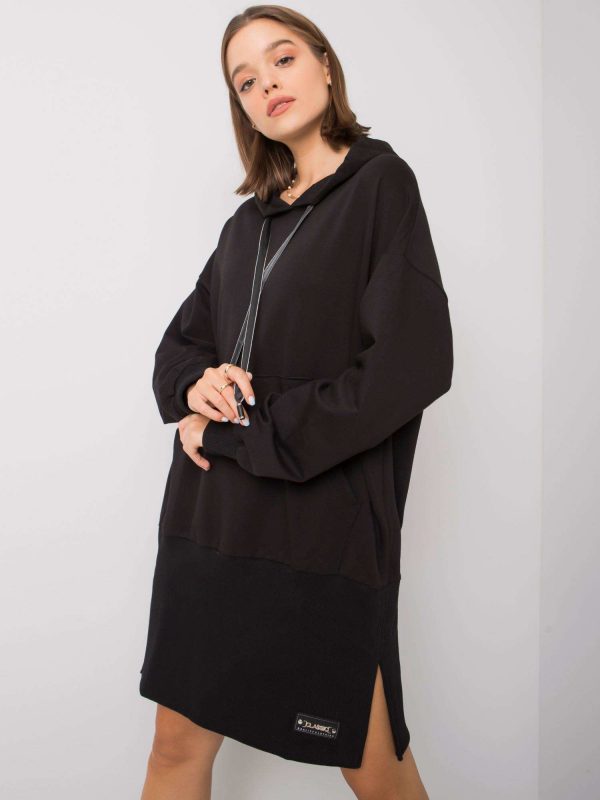 Lorelei Black Hooded Dress