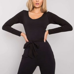 Black jumpsuit with strap Alora