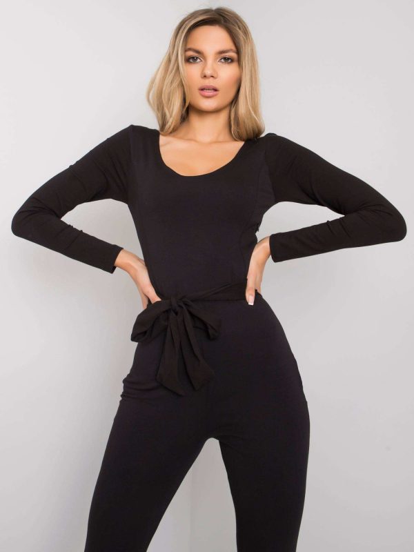 Black jumpsuit with strap Alora