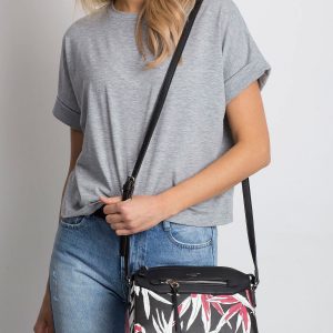 Black Printed Handbag