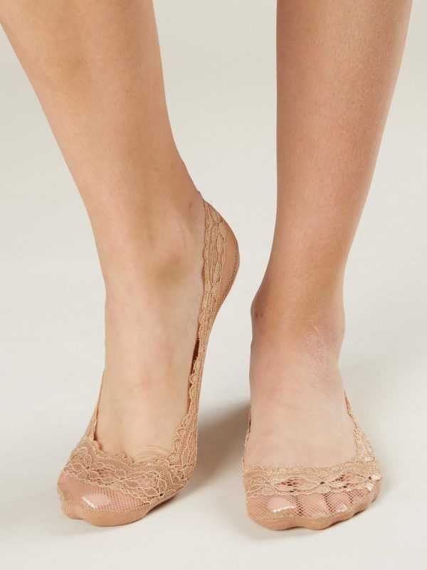 Beige ballerina socks