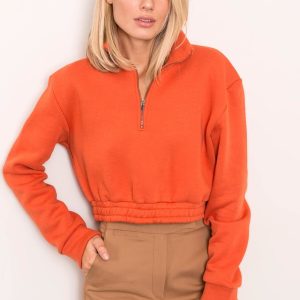 Dark orange cotton sweatshirt BSL