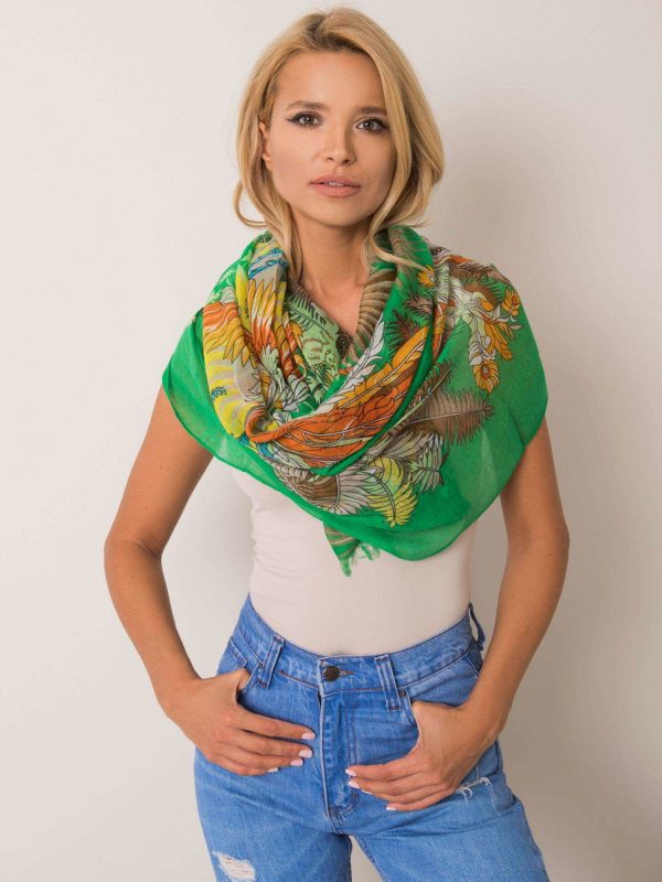 Green sling in tropical print