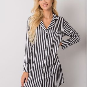 White and black striped nightgown