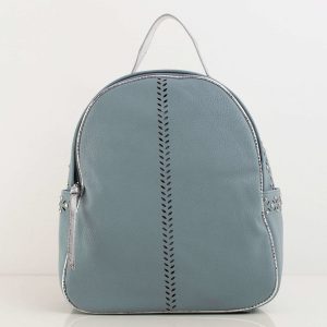 Blue Eco Leather Backpack