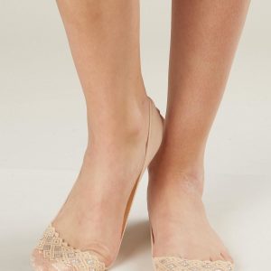 Beige ballerinas socks