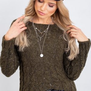 Dark khaki sweater Sophia