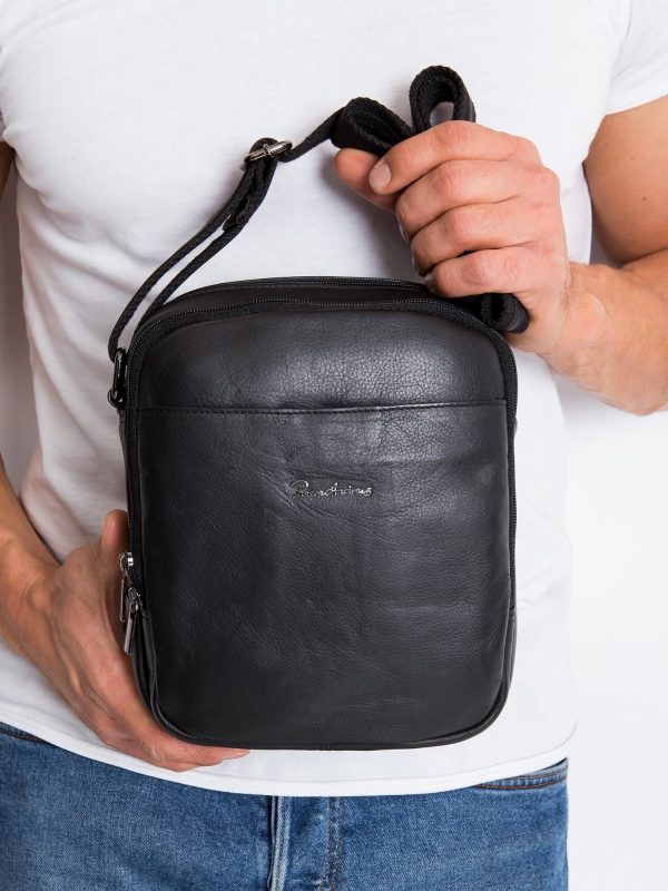 Black Men's Leather Bag