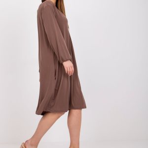 Brown Oversize Midi Dress Rimini