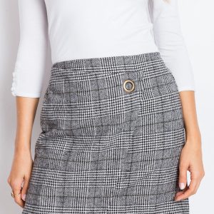 RUE PARIS Grey-black skirt Giovana