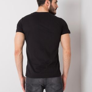 Men's Black T-Shirt with Preston Print