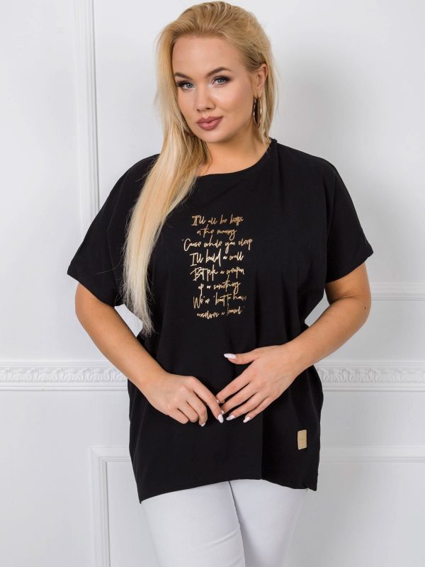 Black plus size blouse Jelissa