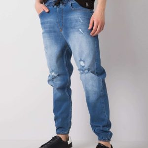 Blue men's joggers with holes Benjamin