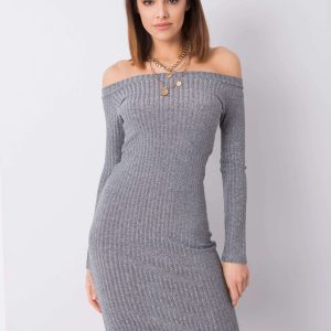 Grey fitted dress Aidah RUE PARIS